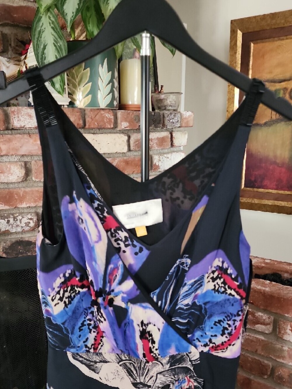 Leifsdottir Silk Floral Maxi Dress Blue Purple Anthropologie Boho - Picture 2 of 13